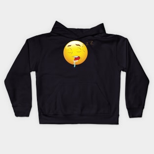 Sleepy Smiley Face Emoticon Kids Hoodie